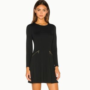 Michael Kohrs Black Dress with Gold Zipper Accents (6)
